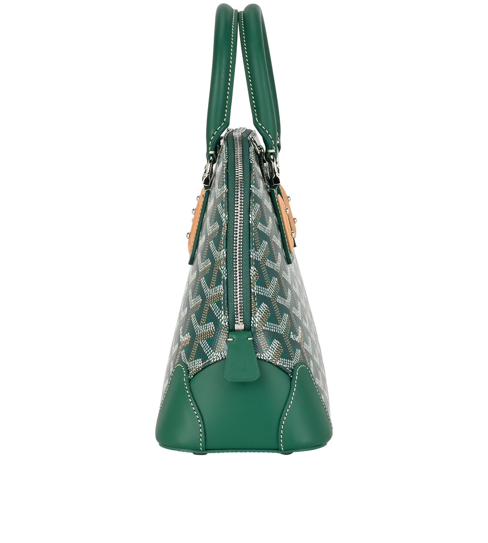 Mini Vendome, &pound;2,100, Handbags, Green, Canvas/Leather, Bottom view